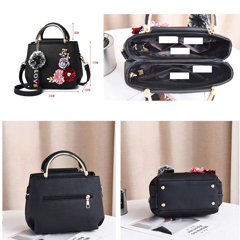 Elegant Women's Floral Handbag – Fashionable Shoulder & Crossbody Bag for Any Occasion