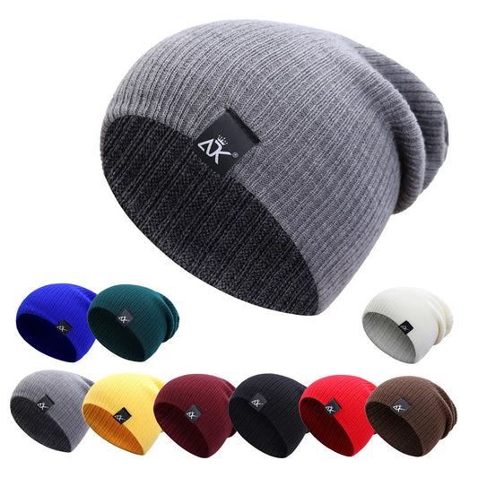 Unisex Knit Slouchy Beanie - Stylish Winter Hat for Men & Women