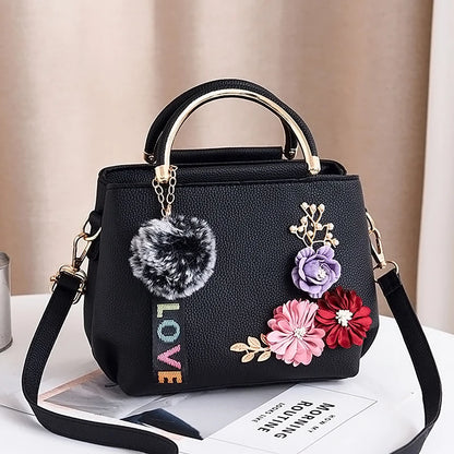 Elegant Women's Floral Handbag – Fashionable Shoulder & Crossbody Bag for Any Occasion