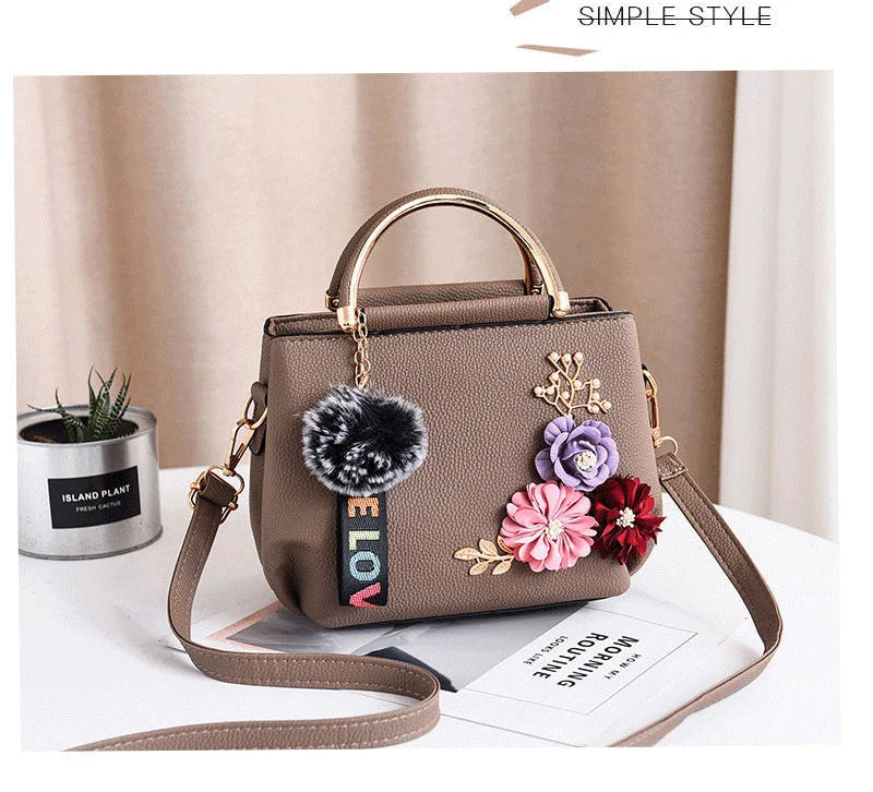 Elegant Women's Floral Handbag – Fashionable Shoulder & Crossbody Bag for Any Occasion