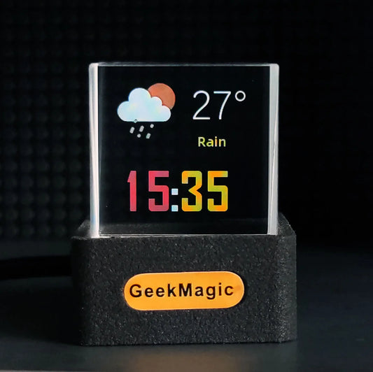 Crystal Cube Smart Weather Clock with GIFs