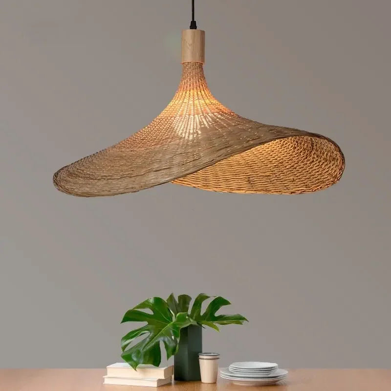 Elegant Bamboo Pendant Lamps: Handwoven Chinese Style