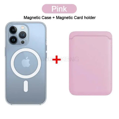 Magnetic Leather Wallet Case for iPhone