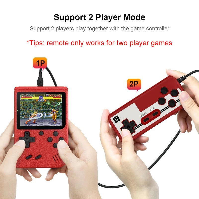 Retro Mini Handheld Game Console – 8-Bit Color LCD with 500 Built-In Games for Kids