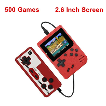 Retro Mini Handheld Game Console – 8-Bit Color LCD with 500 Built-In Games for Kids