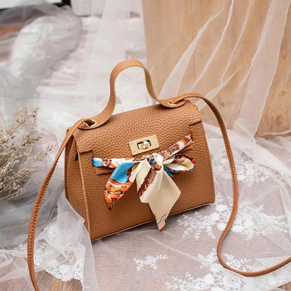 Women's Ribbon Bow Mini Flap Crossbody Bag