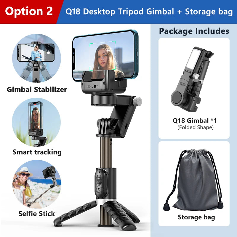 360° Smartphone Gimbal: Stabilizer & Selfie Stick