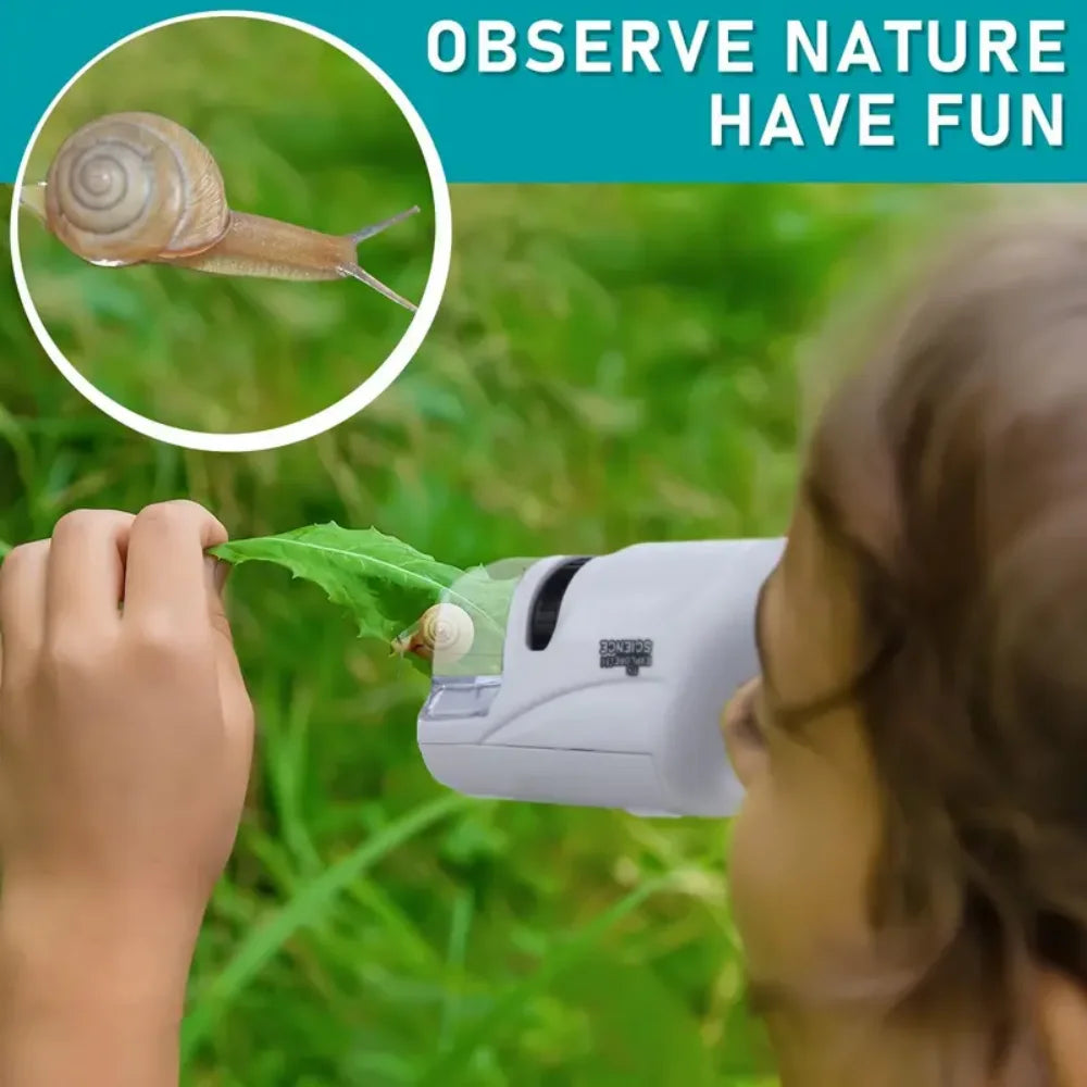 Handheld LED Microscope for Kids (60-120x)