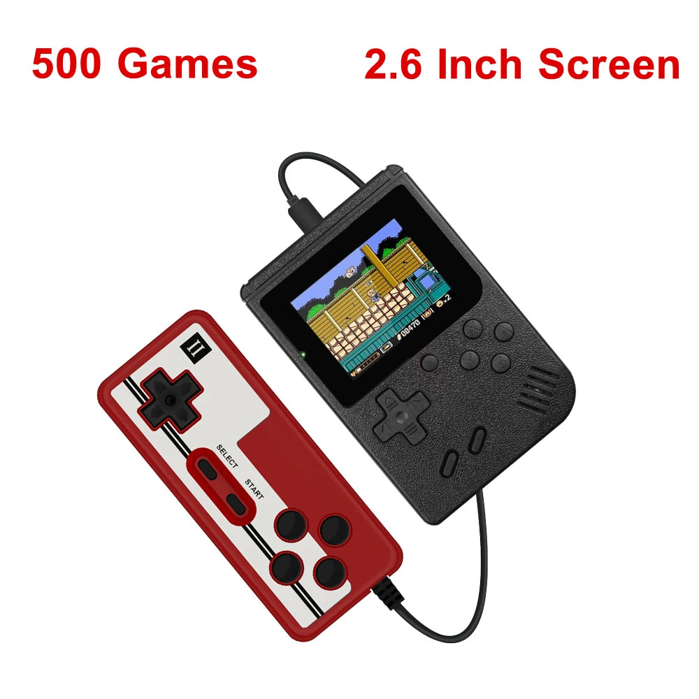 Retro Mini Handheld Game Console – 8-Bit Color LCD with 500 Built-In Games for Kids