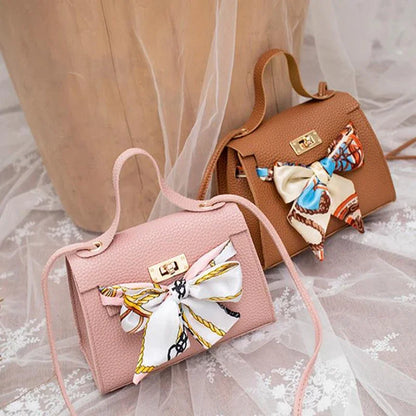 Women's Ribbon Bow Mini Flap Crossbody Bag