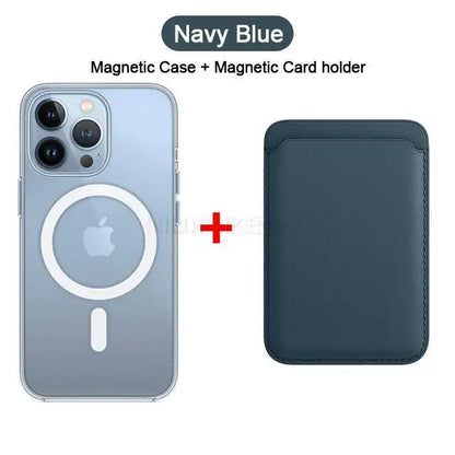 Magnetic Leather Wallet Case for iPhone