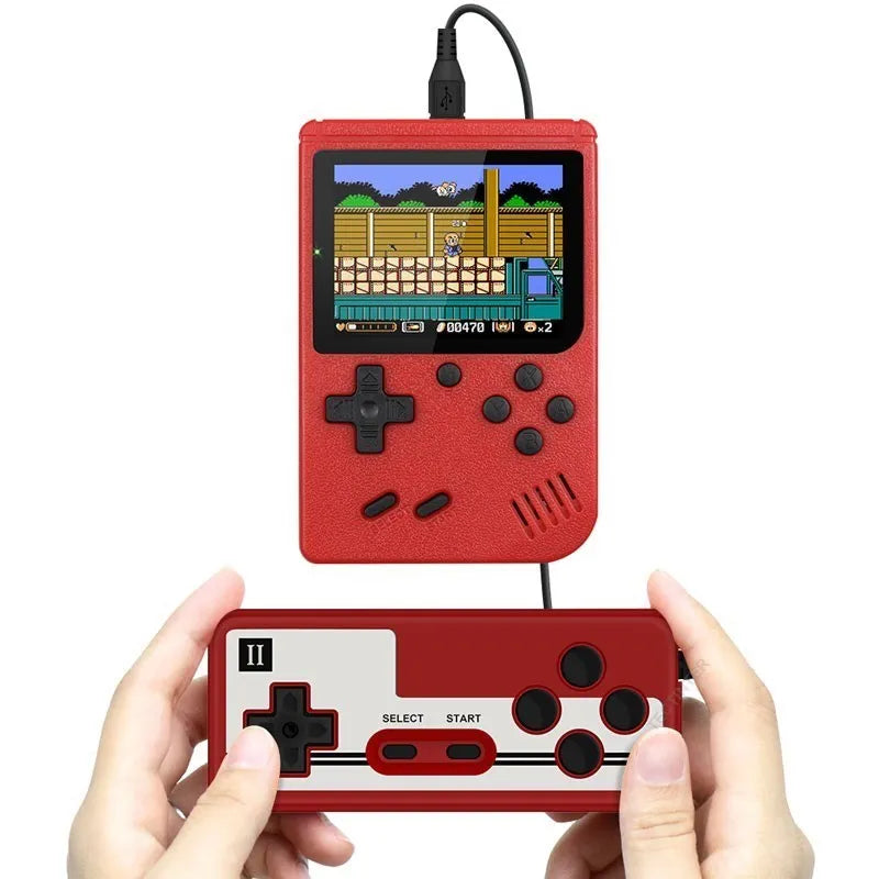 Retro Mini Handheld Game Console – 8-Bit Color LCD with 500 Built-In Games for Kids