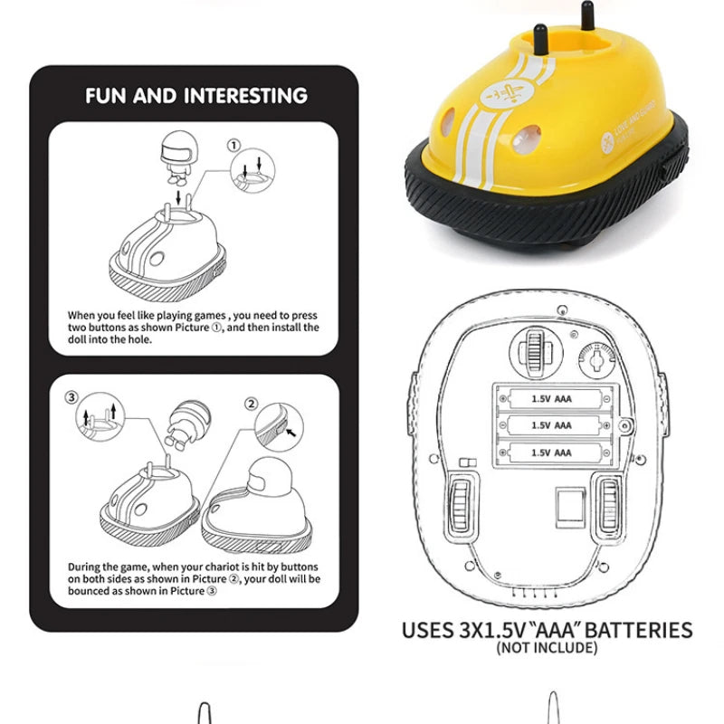 Remote Control Bumper Car with Ejecting Doll