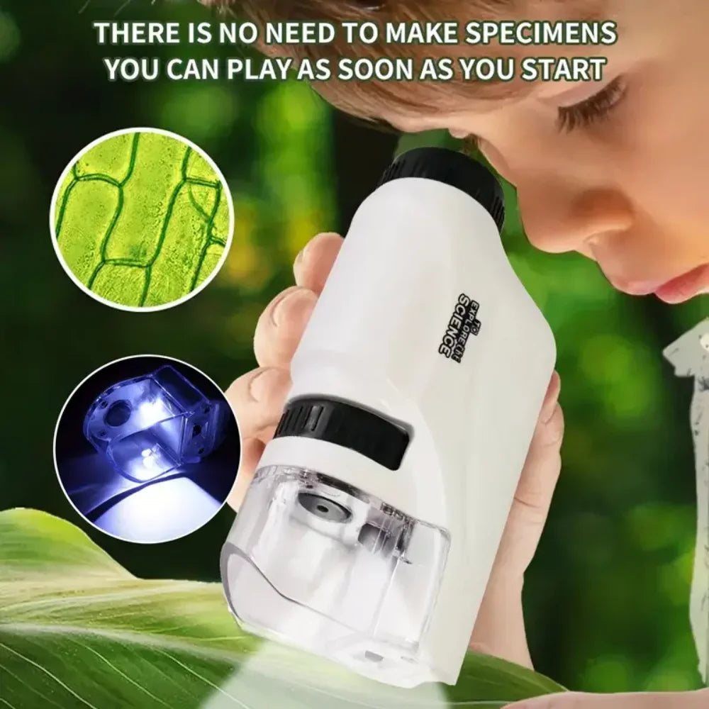 Handheld LED Microscope for Kids (60-120x)