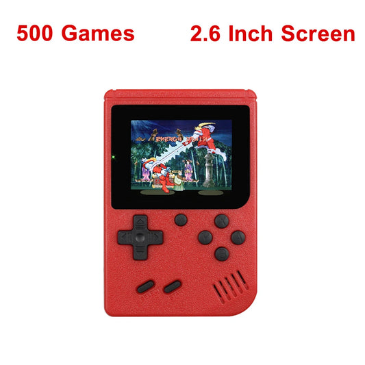 Retro Mini Handheld Game Console – 8-Bit Color LCD with 500 Built-In Games for Kids