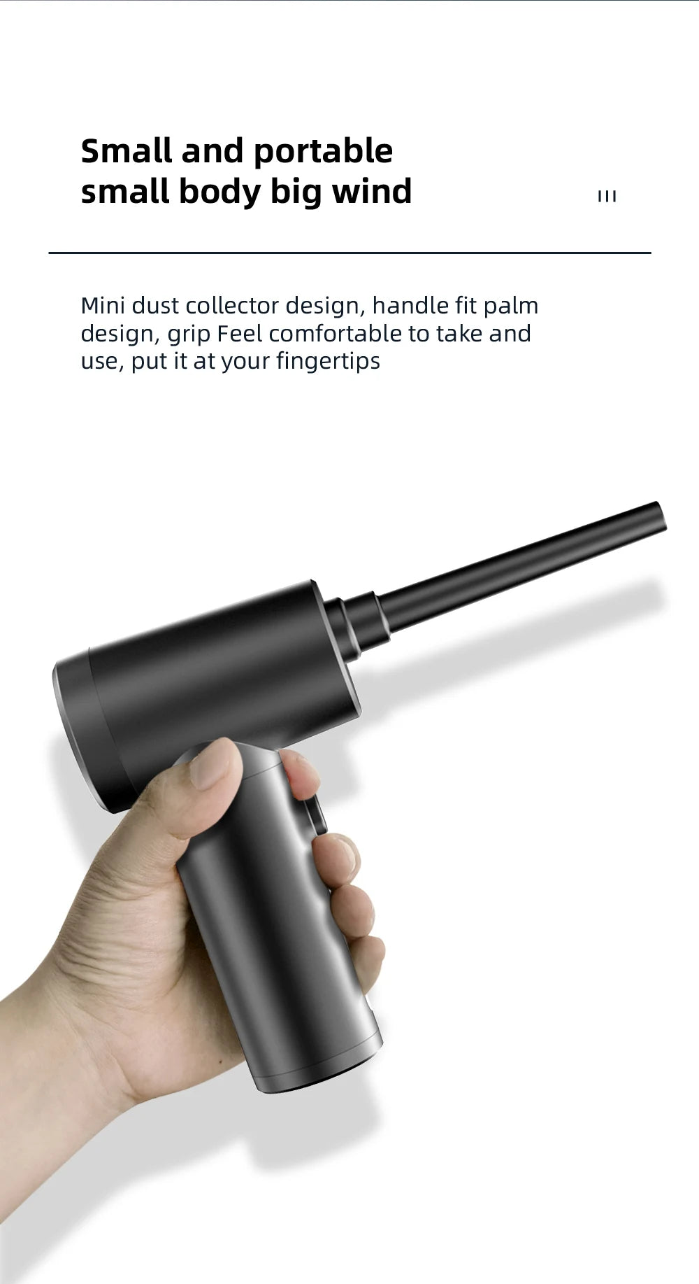 Compact Handheld Car Vacuum with Strong Suction