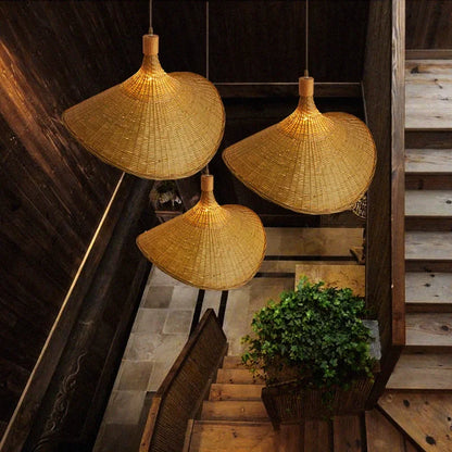 Elegant Bamboo Pendant Lamps: Handwoven Chinese Style