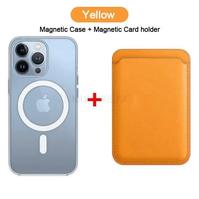 Magnetic Leather Wallet Case for iPhone