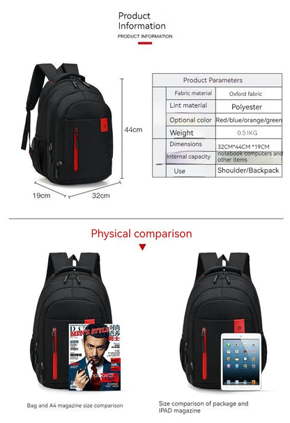 Classic Large Capacity Backpack Fashion: Travel Bag