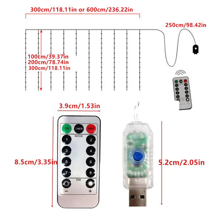 Festive USB Fairy Lights with Remote