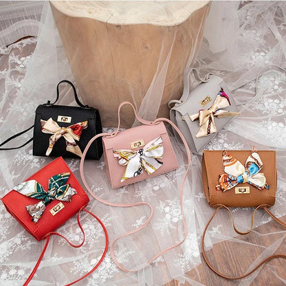 Women's Ribbon Bow Mini Flap Crossbody Bag