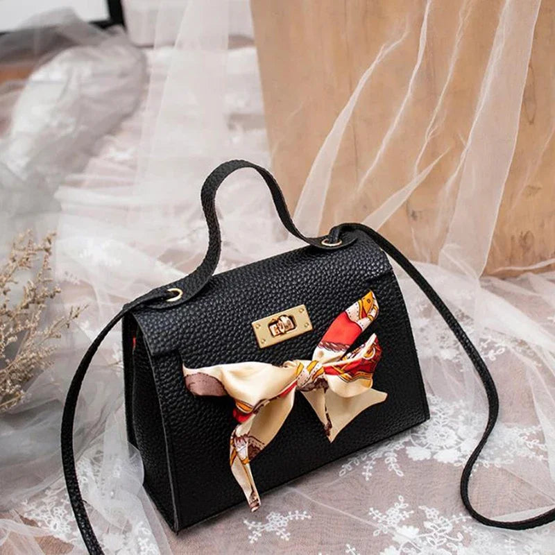 Women's Ribbon Bow Mini Flap Crossbody Bag